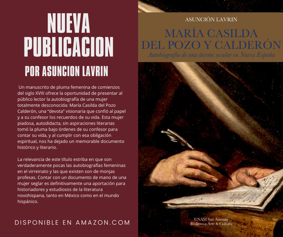 New book by Asunción Lavrin Facebook announcement